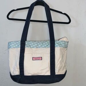 Vineyard Vines Canvas Bag Boat & Tote Zip Top Weekender Sunglasses Print!